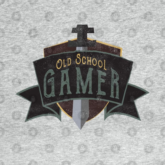 Vintage Old School Gamer Crest by Commykaze